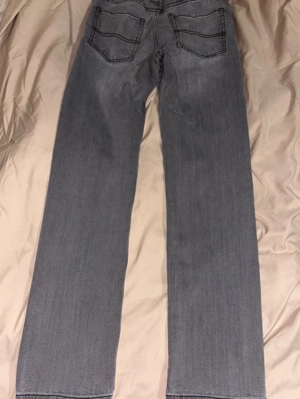 The Children’s Place Boys Gray Stretch Straight Adj Waist Jeans Size 14 EUC